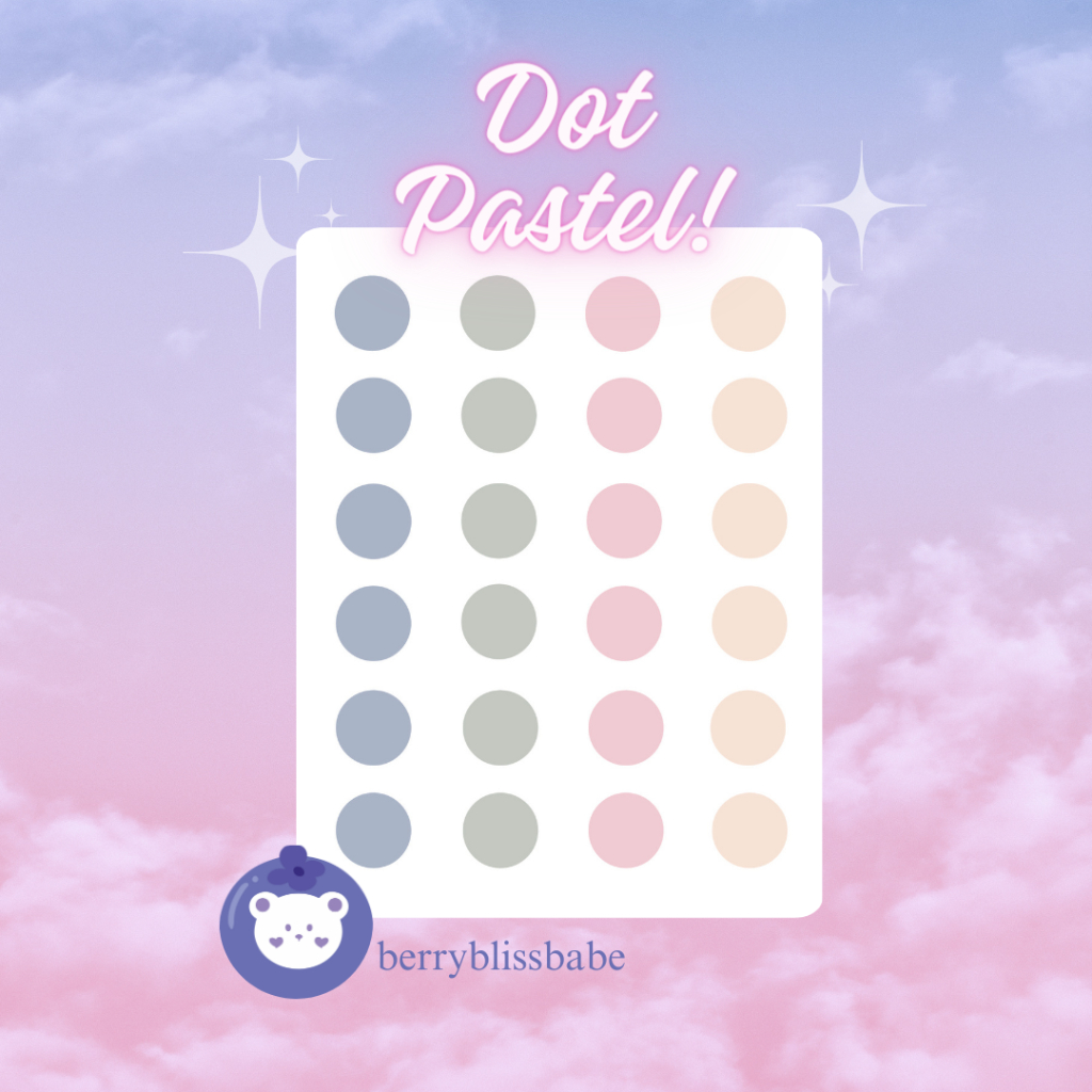 

Sticker DOT Pastel aesthetic scrapbook vinyl glossy tahan air murah DIY