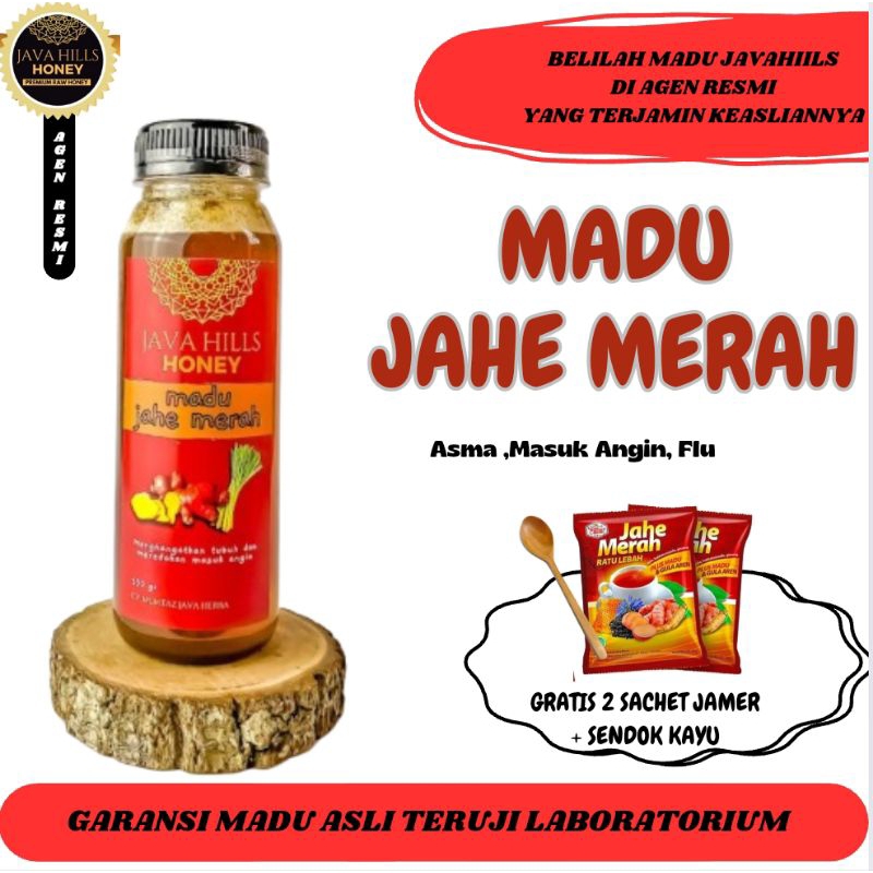 

Javahiils Honey MADU JAHE MERAH Original BPOM Halal 100%Murni Asli anak Dewasa Lansia Balita Asma Batuk Herbal Masuk Angin pure Mual Natural Diare Hangat