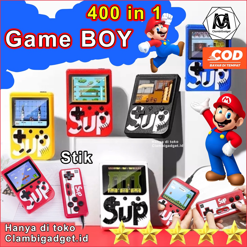 Mainan 2in1 GAME BOY Catro 4 IN 1 8 BIT SUP GameBoy Mini Stik Mariobros Nintendo Tendo Super Mario G