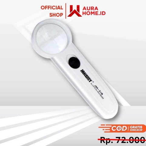 KODE E62C Kaca Pembesar 8X dengan Senter LED  Kaca Pembesar Huruf Baca Servis Layar Hp Elektronik Pe