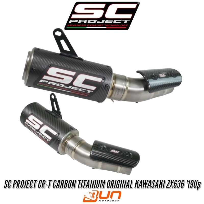 SC PROJECT CRT CARBON Original Slip On Kawasaki ZX636 ZX6R '19 UP