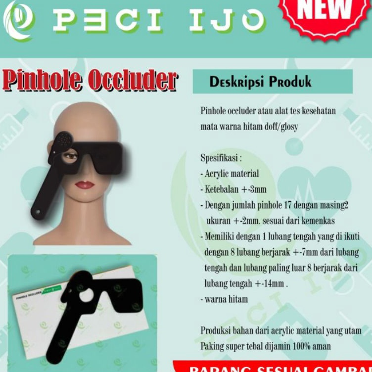 KODE S86E OCLUDER pinhole Alat tes  cek ketajaman mata 17 PIN HOLE