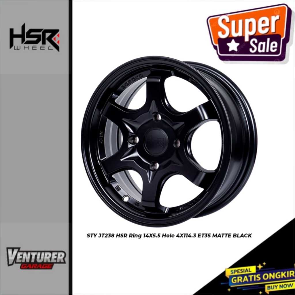 velg veloz xenia avanza panther kijang colt ss carry murah ring 14 HSR sty black gersik