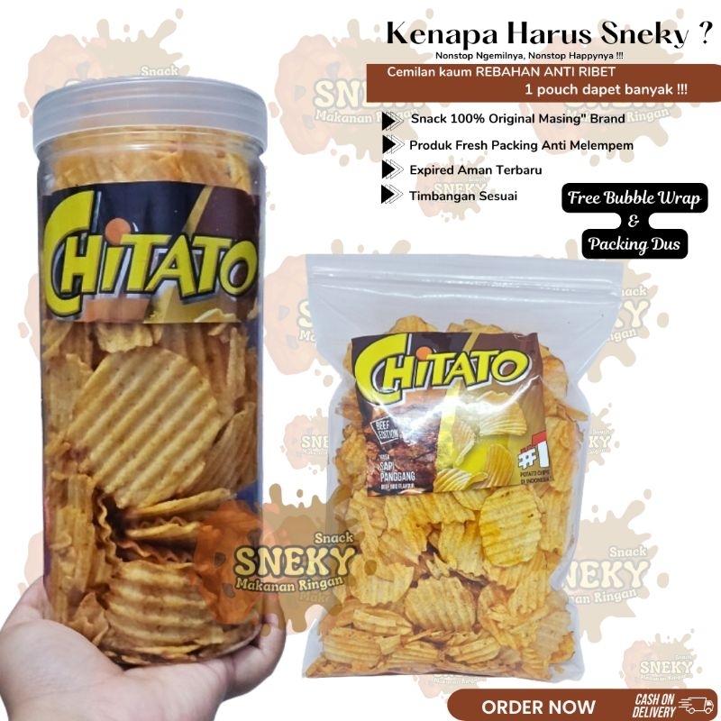 

Chitato Sapi Panggang Snack Cemilan Keripik Kentang