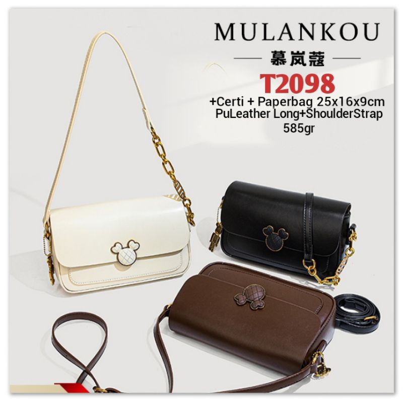 Tas Miki Selempang Wanita Import Gij. R8210 1kg2 T2098 1kg2 MULANKOU, OLEEM MICKEY BEAR Sling Flap B