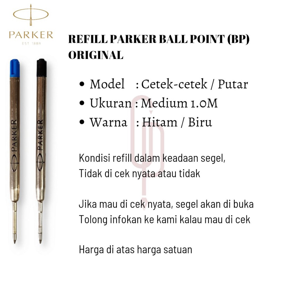 

Isi Pulpen Parker Refill Parker BallPoint BP u Q1J9