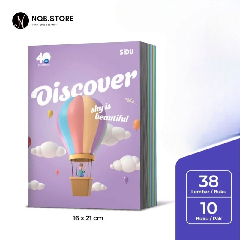 

NQB - Buku Tulis Sidu Sinar Dunia 38 Lembar 10 Buku - Per Pack PAKET