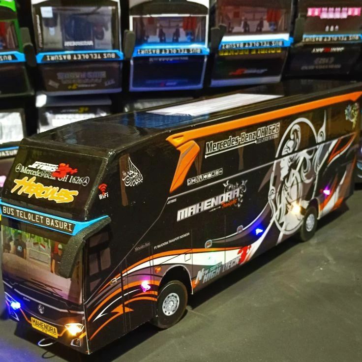 Promo Stok  PROMO GRATIS ONGKIR Bus telolet remote control mainan anak miniatur bus telolet basuri J