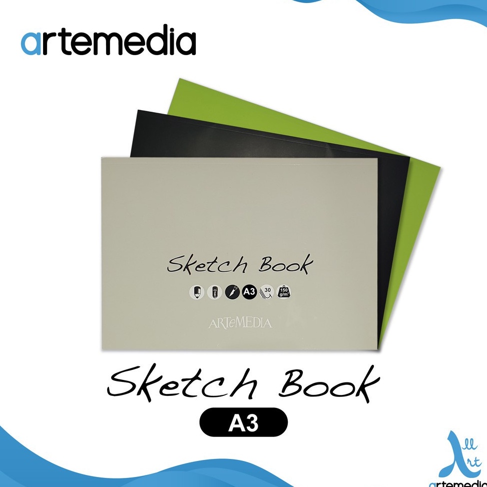 

Sketchbook Artemedia A3 Kertas Gambar Drawing Paper Pad 3 Lembar 15 gsm SHABG q V5Y9