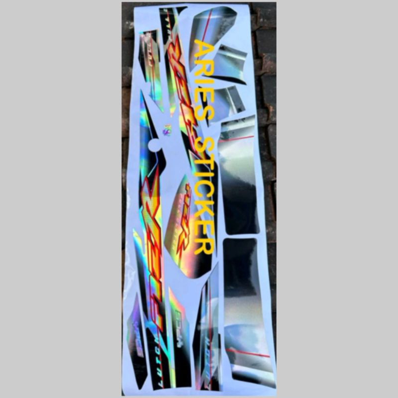 Striping sticker fiz r 2003 full clutch hitam putih LIS FIZ R 2003 FULL CLUTCH tahan pernis print cu