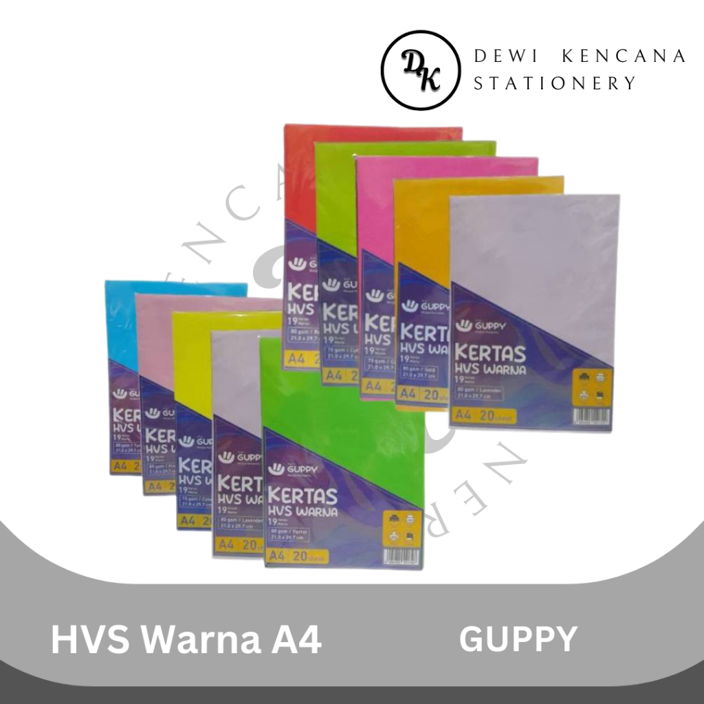 

Kertas HVS Warna A4 Guppy | HVS A4 warna