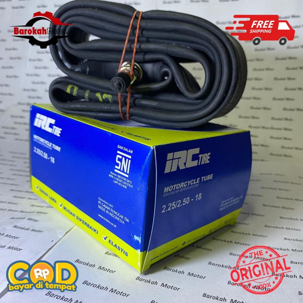 BAN DALAM IRC UKURAN 225/250-18 RING 18 UNTUK MOTOR MEGAPRO WIN RX KING