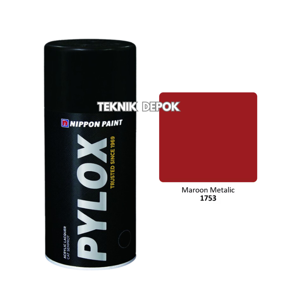 Pylox Metalik 1753 Maroon Metallic Cat Semprot Spray Paint Pilok Pilox Pylok 300 CC Merah Marun