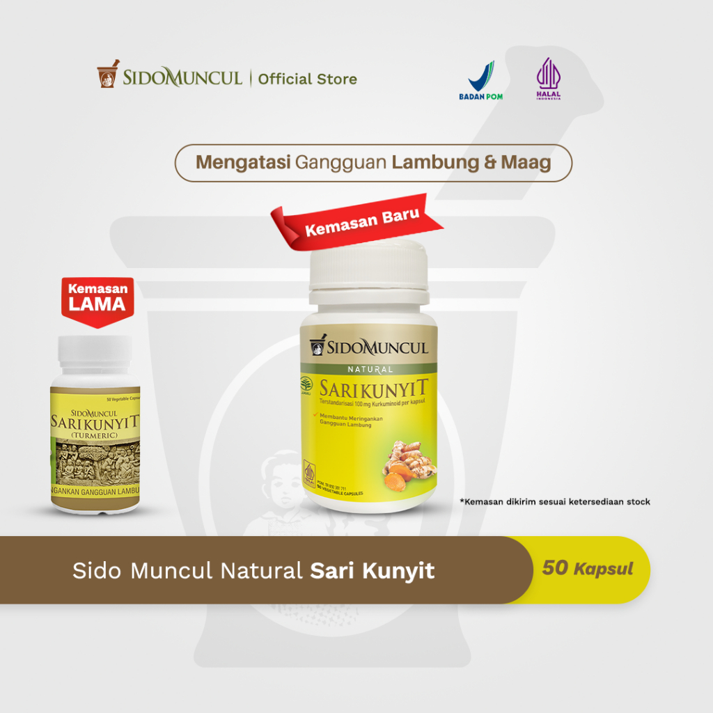 

F_daybose - Sido Muncul Sari Kunyit 50 Kapsul Herbal Maag Perut Lambung