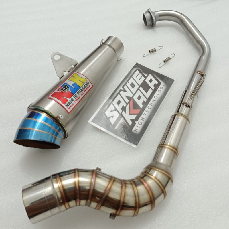 knalpot racing ekzos yamaha lc 135 LC135 FULL SYSTEM TERBAIK