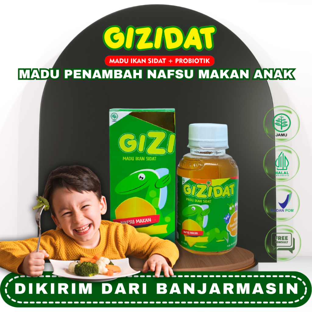 

Madu Herbal Gizidat Penambah Nafsu Makan Anak Penggemuk Berat Badan