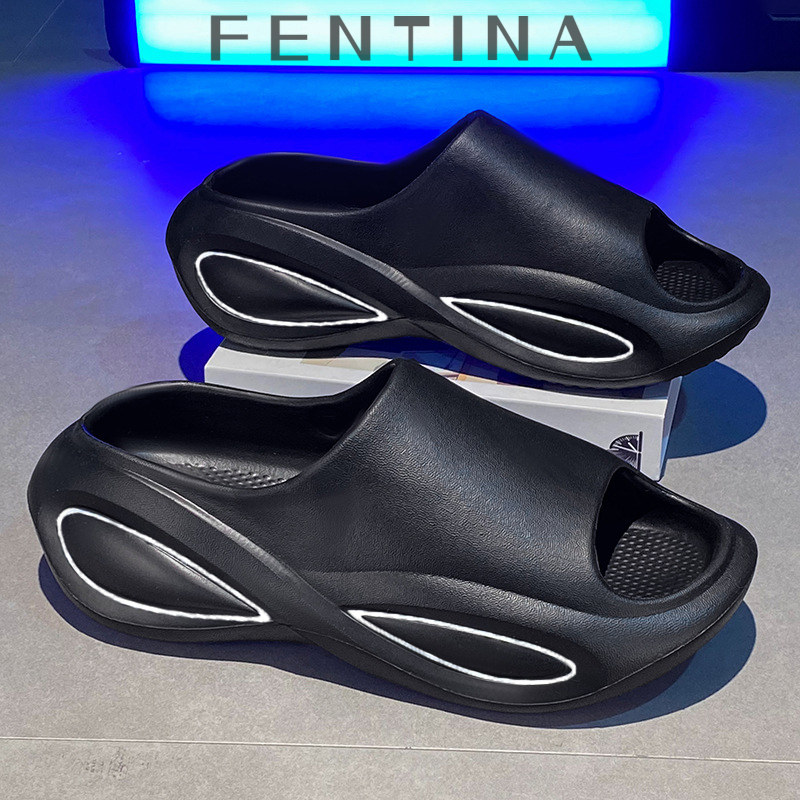 FENTINA Sandal Pria Kekinian Sandal Slop Pria Dewasa Sandal Slide Pria Tinggi