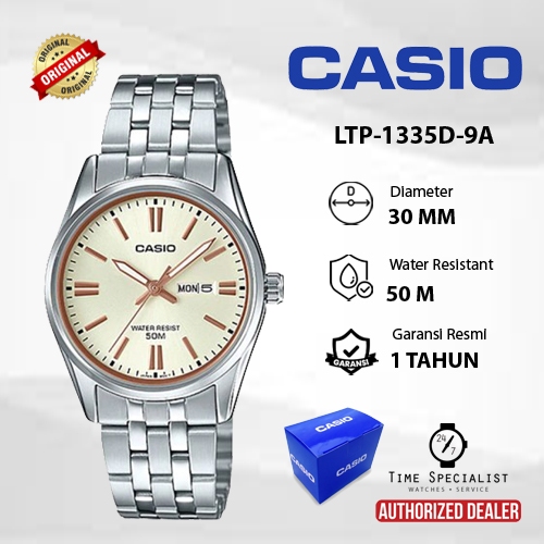 Jam Tangan CASIO LTP-1335D-1A  LTP-1335D-9A Analog Original Garansi Resmi 1 tahun