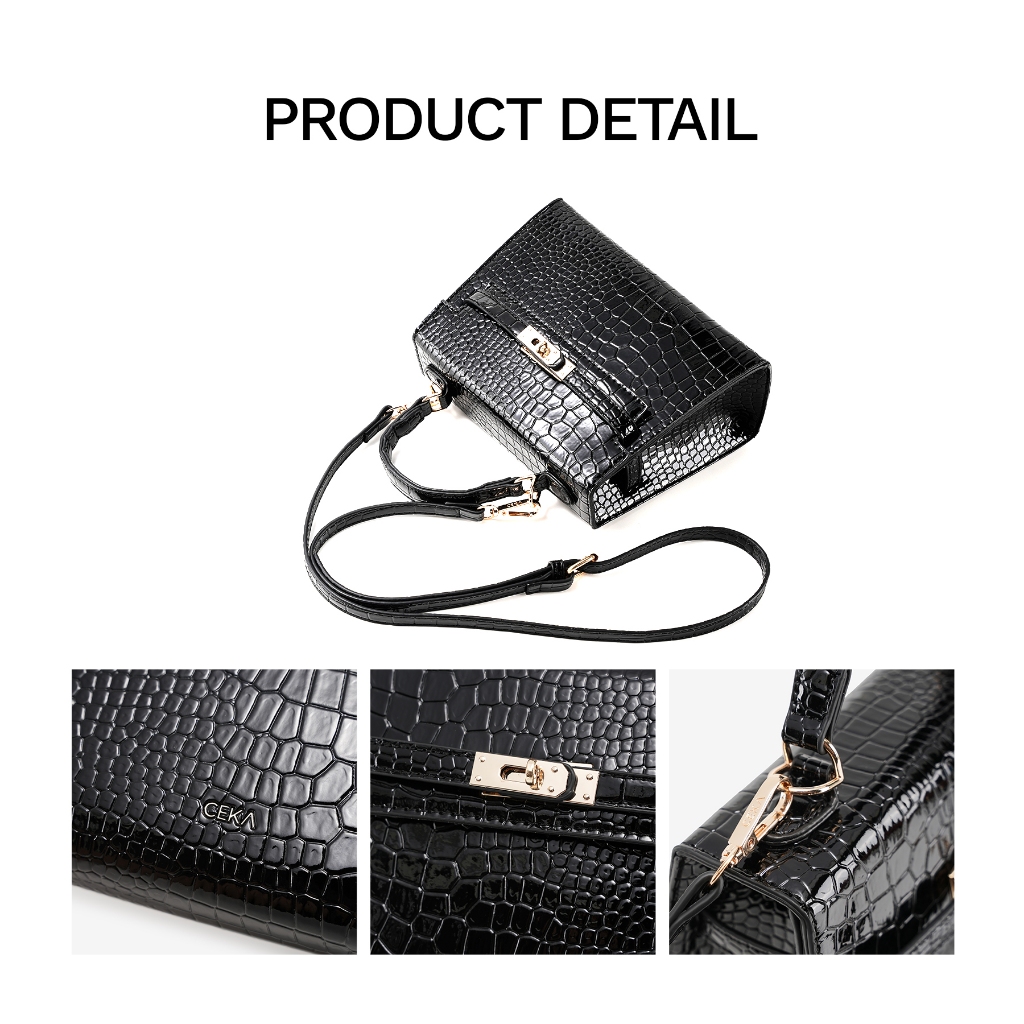 Best Deals Ceka Tas Wanita Sling Bag Tas Selempang Handbag Tas Kulit Pu Croco - Kelly Bag