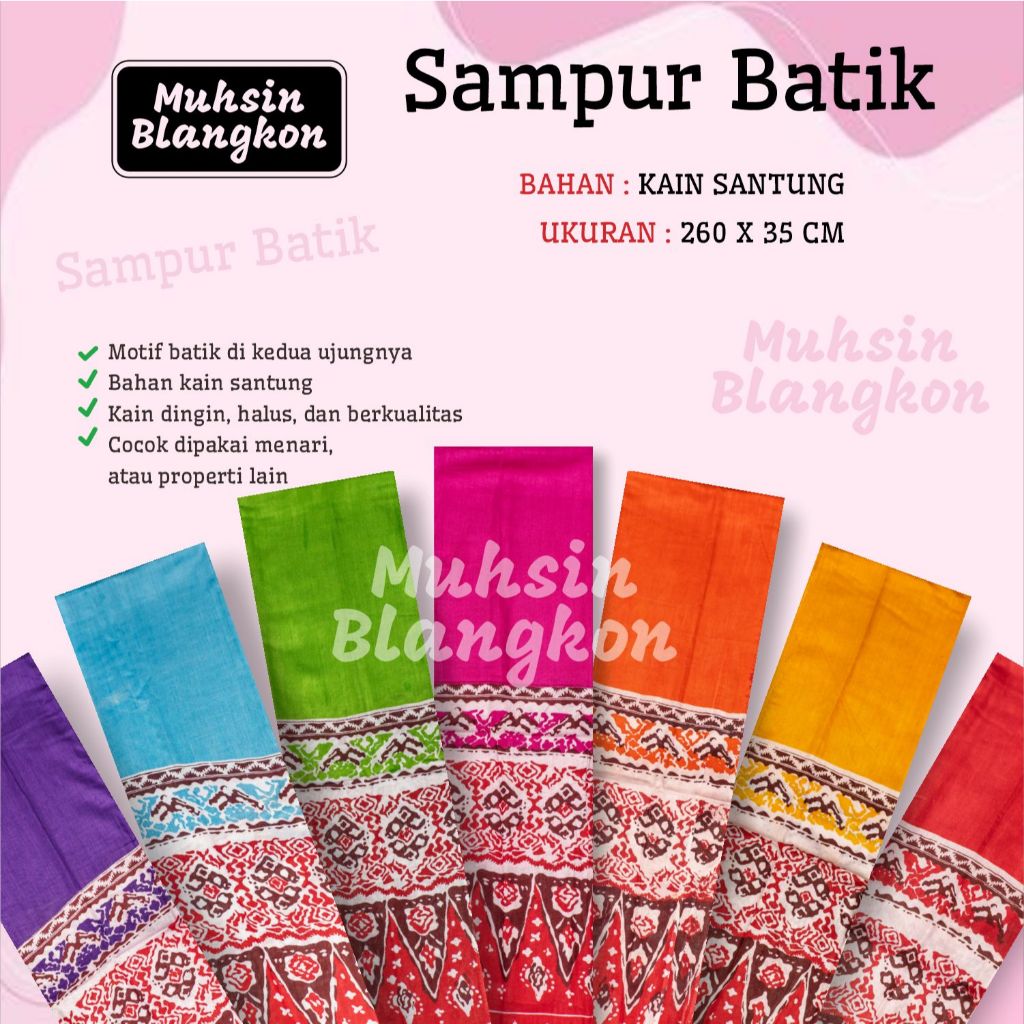 Sampur Tari Batik / Selendang Menari / Accesories Menari / Selendang Tari