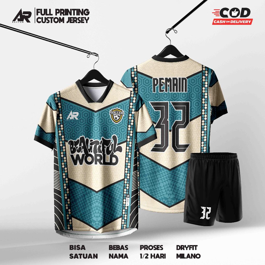 JERSEY FUTSAL /SEPAK BOLA /VOLI CUSTOM FULL PRINTING BATIK 2024
