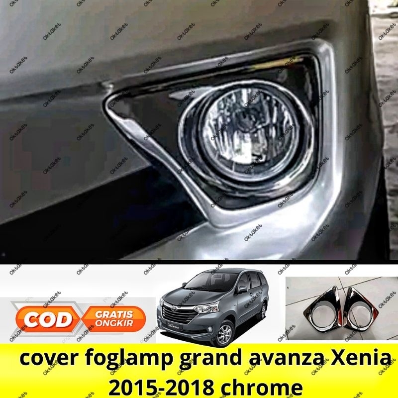 cover foglamp grand all new Avanza Xenia 2015 2016 2017 chrome