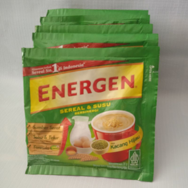 

Energen sereal dan susu rasa kacang hijau