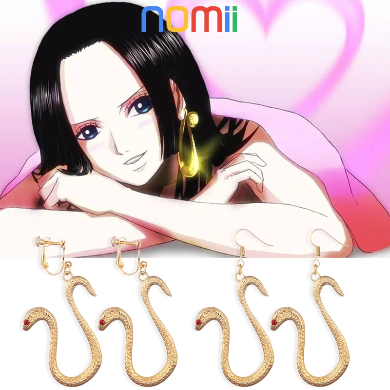 Set 2 Anting Jepit Tanpa Tindik Aksesoris Cosplay Karakter Fantasi Warna Emas