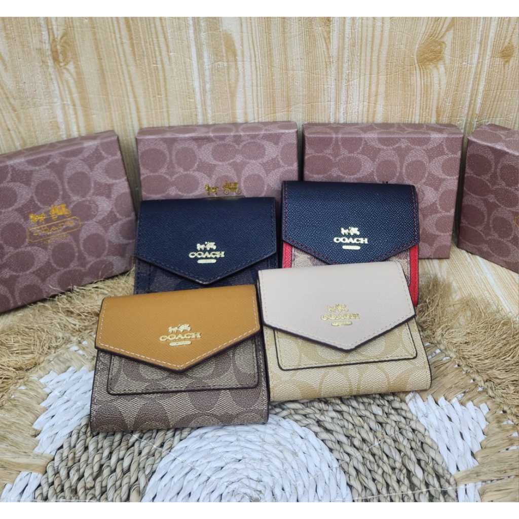 Dompet Lipat Mini Coach Wanita / Dompet Amplop Coach