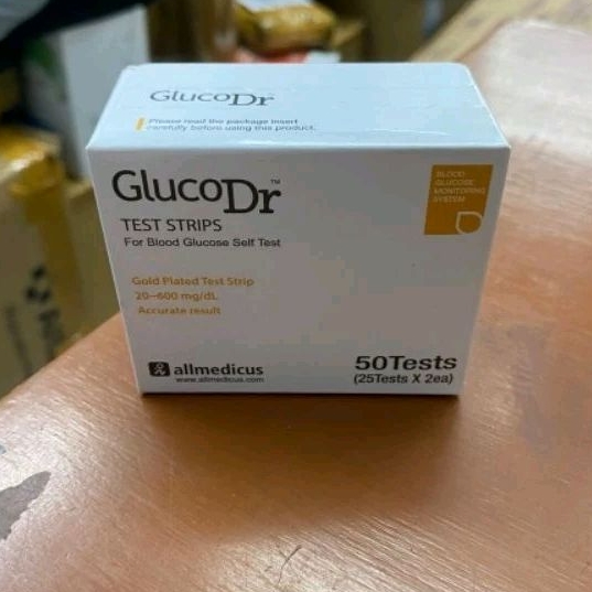 Strip Gluco Dr Code 8 Refill / Stik Gula Darah Gluco Dr Code 8 isi 50
