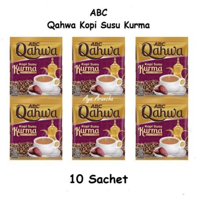 

KOPI ABC QAHWA SUDU KURMA NETTO 10 PCS X 27 GR
