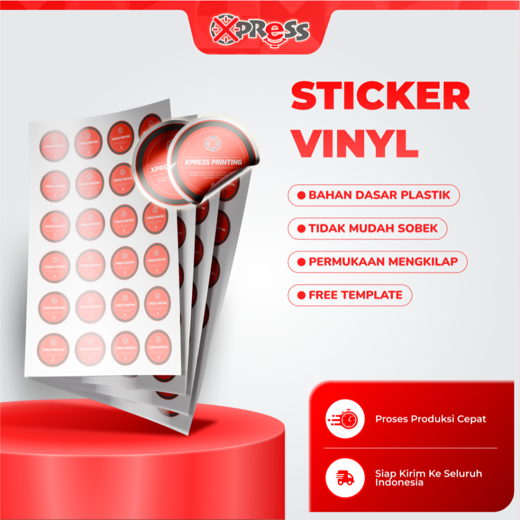 Sticker Label Vinyl / Cetak Sticker Label / Sticker Tahan Air / stiker anti air / Sticker Kemasan
