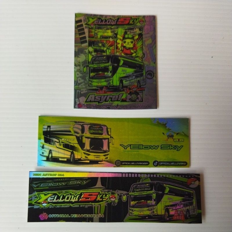 

stiker paket yelowsky hologram isi 3 pcs anti air