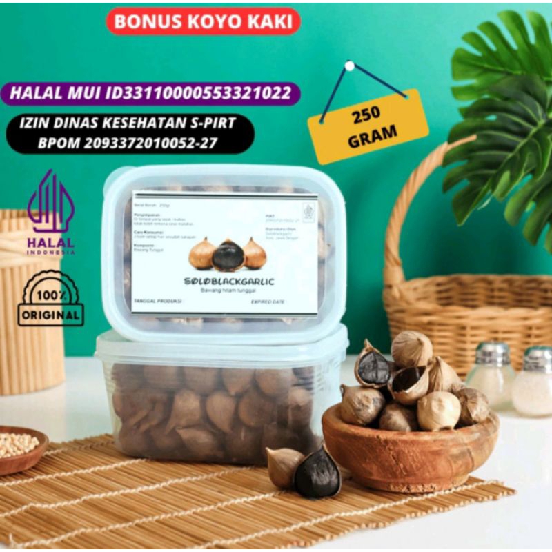 

Black garlic premium Quality 250GRAM / Bawang hitam tunggal kualitas premium