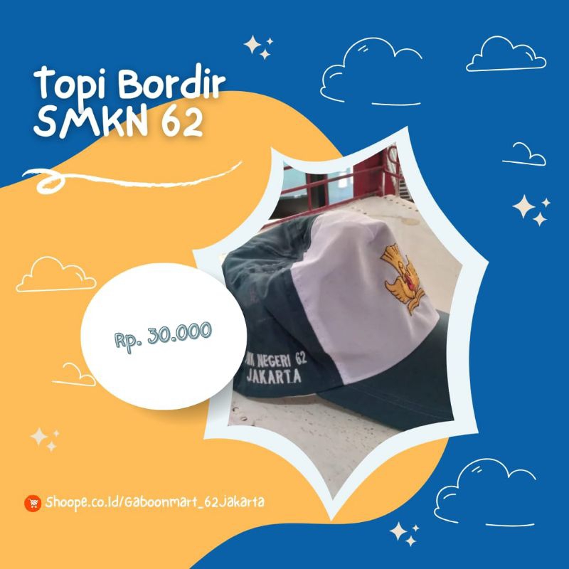 Topi Bordir SMKN 62 JAKARTA