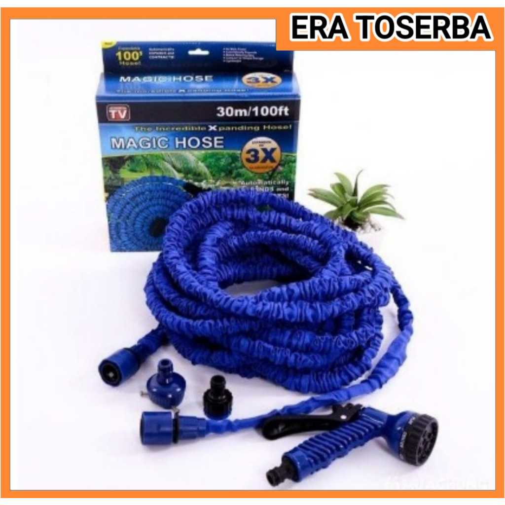 

Magic Hose Selang Air Ajaib Elastis Fleksibel 15 Meter 50ft Kran Semprot Shower Mobil Taman Halaman