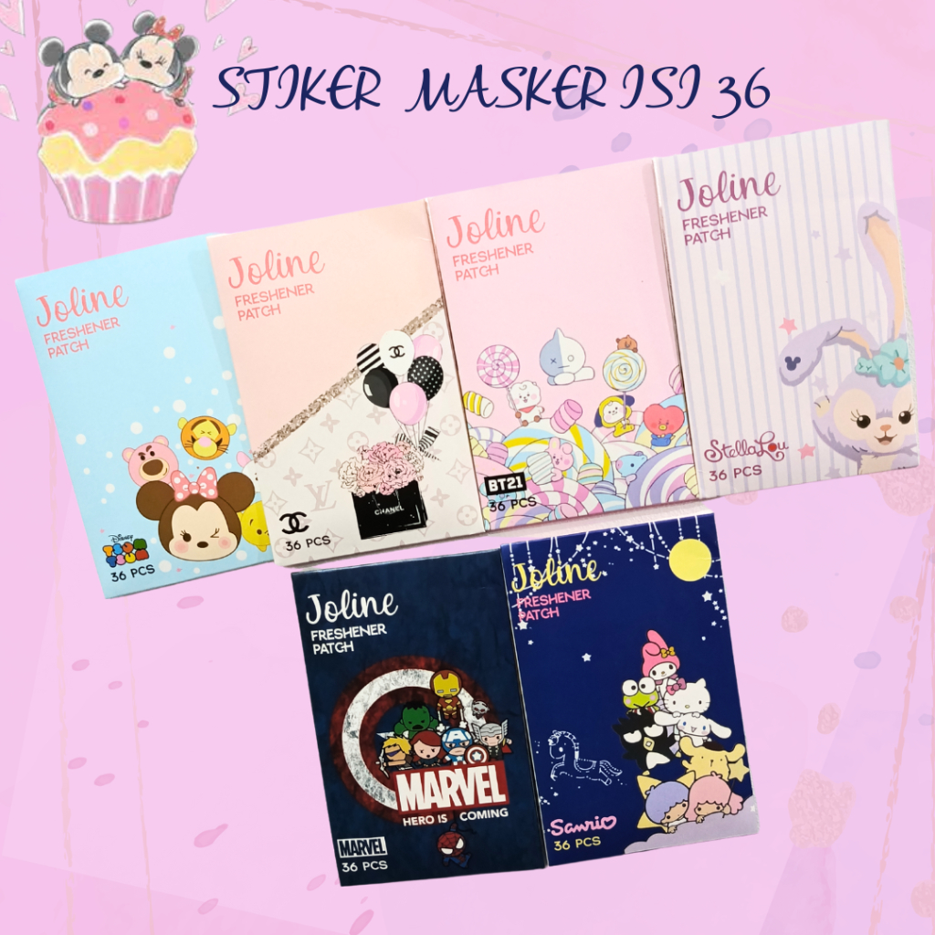 FRESHNER PATCH AROMA EUCALYPTUS / STIKER MASKER TEMPEL MOTIF LUCU