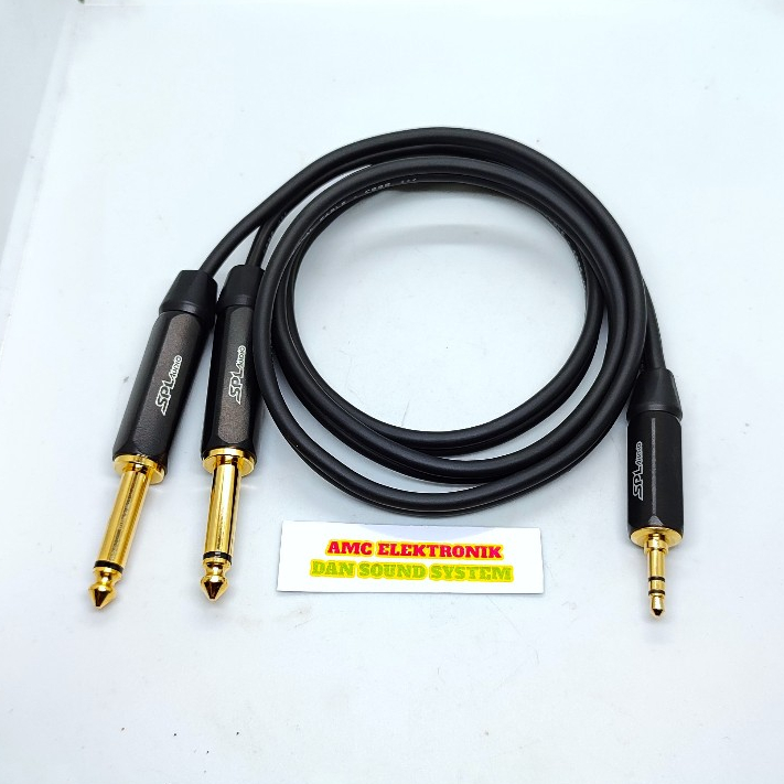 JACK INPUT KABEL INPUT HP TO MIXSER JACK 3.5 SPL TO DUAL JACK AKAI MONO SPL GCD 800 M