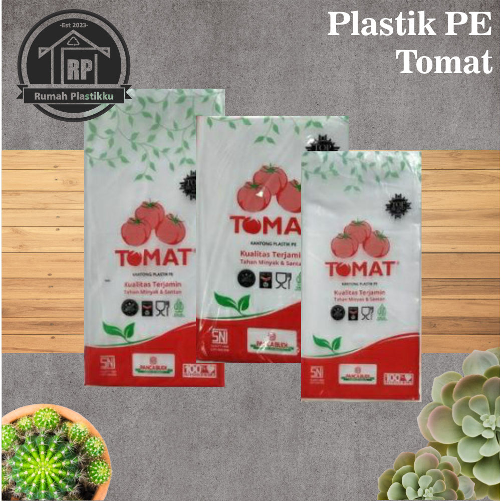 Plastik PE (Plastik Es} Merk Tomat / Ukuran 10X25 / 13X30 / 15X35