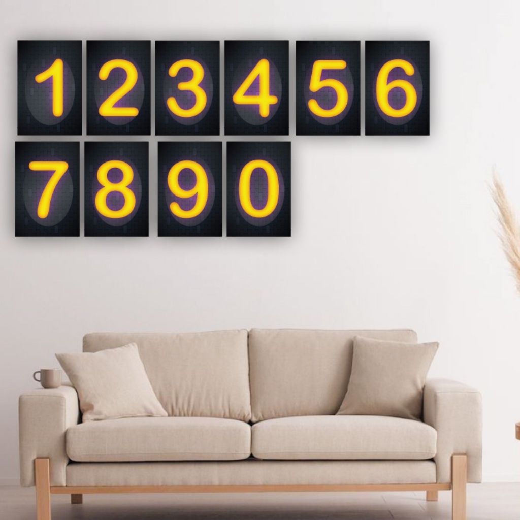 Hiasan dinding abjad nomor custom