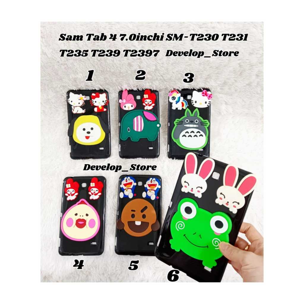 Softcase Silicon 3Motif Gambar Samsung Galaxy Tab 4 7.0inchi SM-T230 T231 T235 T239 T2397