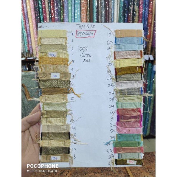 KODE X83Y Kain Sutra Murni 1  Pure Thai Silk  Kain Kebaya Raw Silk