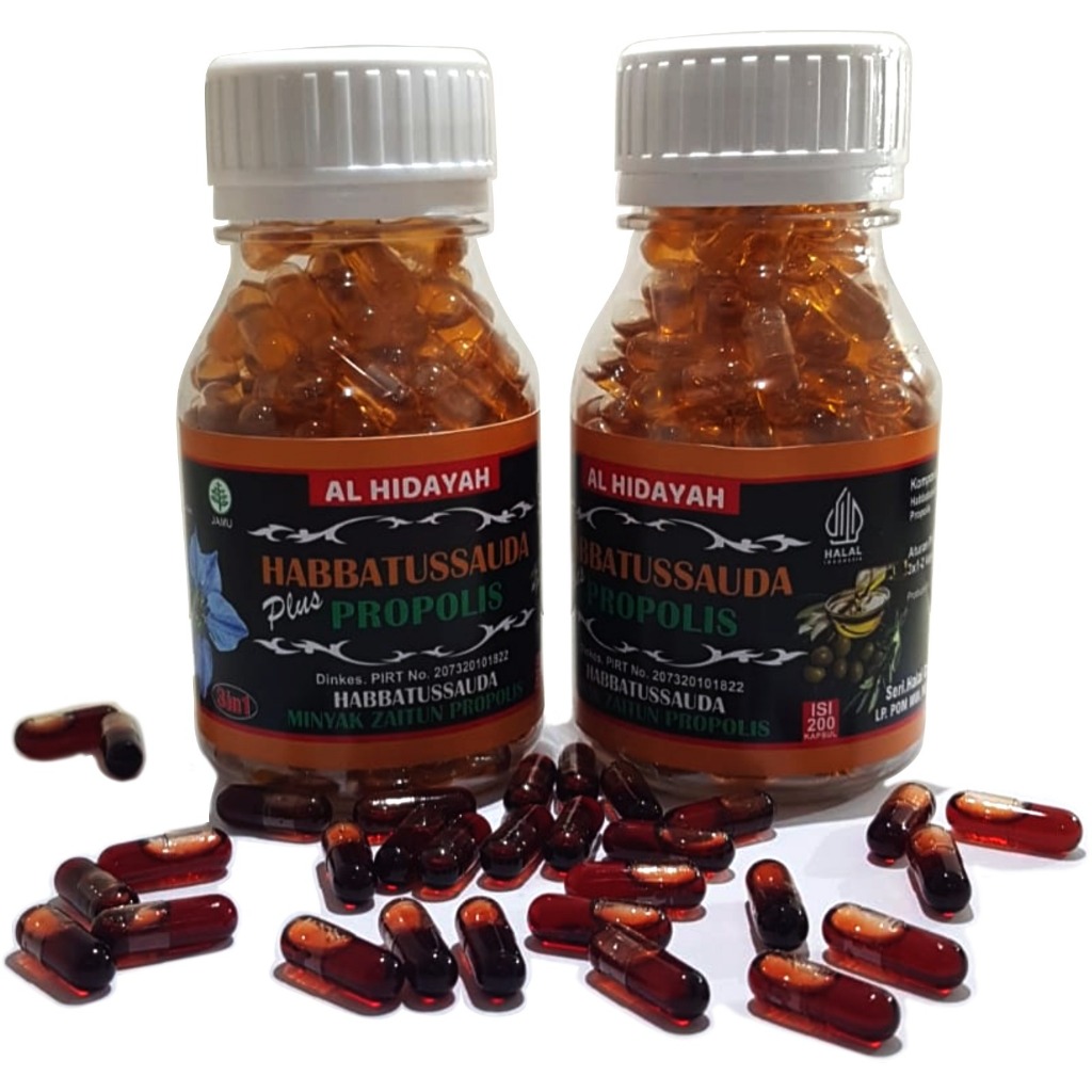 Kapsul Herbal Habbatussauda, Propolis, dan Minyak Zaitun 60 Kapsul