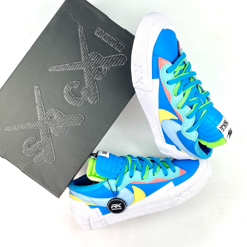 Blazer Low Sacai KAWS Neptune Blue 100% Authentic