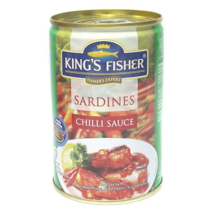 

King's fisher sarden kaleng 155gr / sardines chili sauce 155g