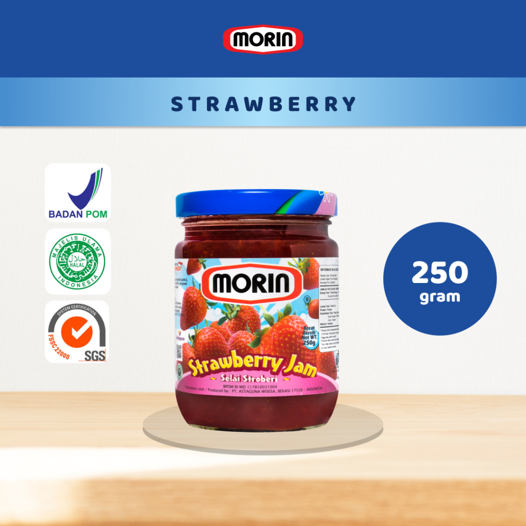 

Morin Selai Strawberry 250 Gr - Selai Buah Stroberi