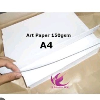 

Kertas Art Paper A4 150 gsm 1 rim 500 lembar double side (kertas majalah)