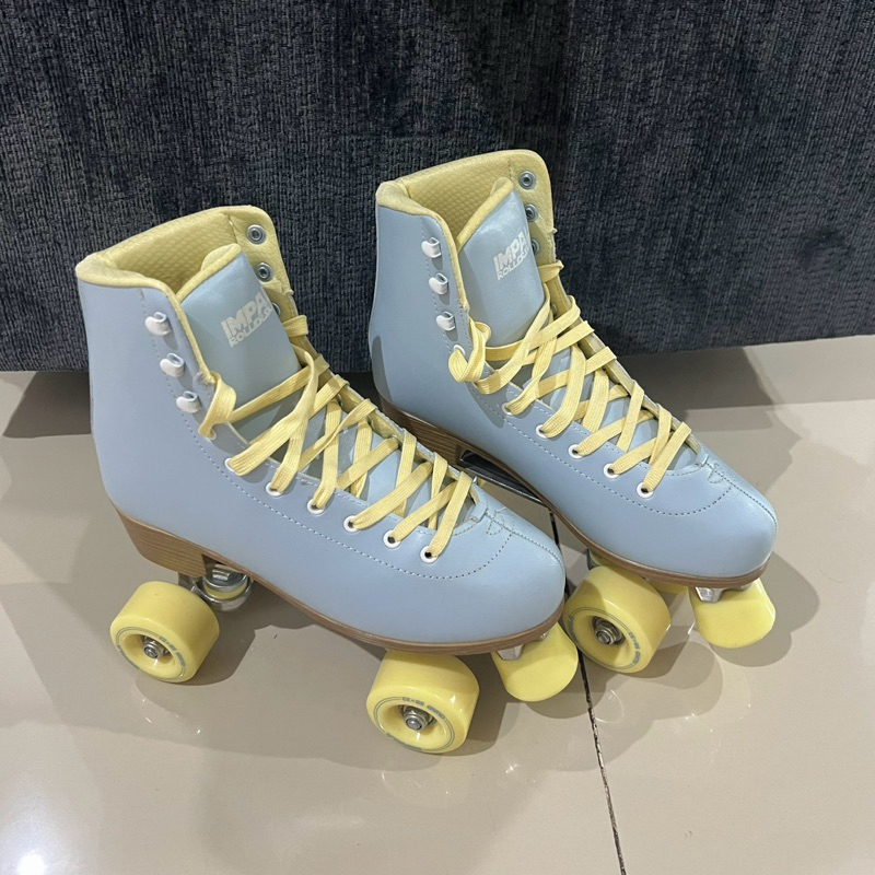 Preloved impala roller skates (Sky blue/yellow) rollerskate / Sepatu roda quad roller skate