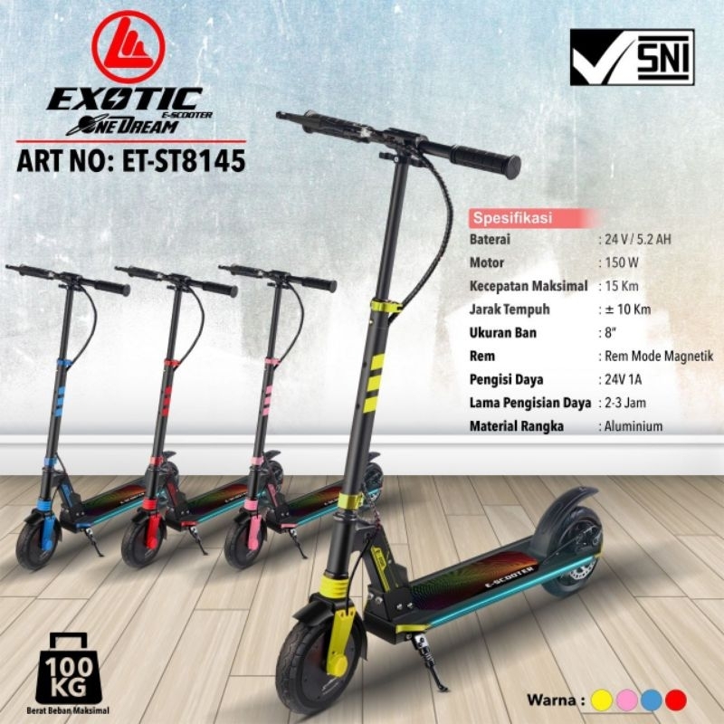 electric scooter listrik exotic st 8255 8145