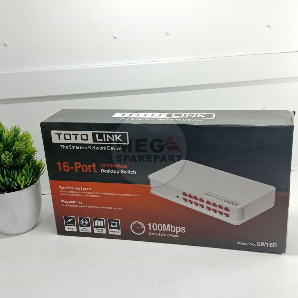 SWITCH HUB TOTOLINK SW16D 16 PORT